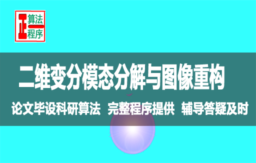 二维变分模态分解图像处理与MATLAB程序视频教程学习指导